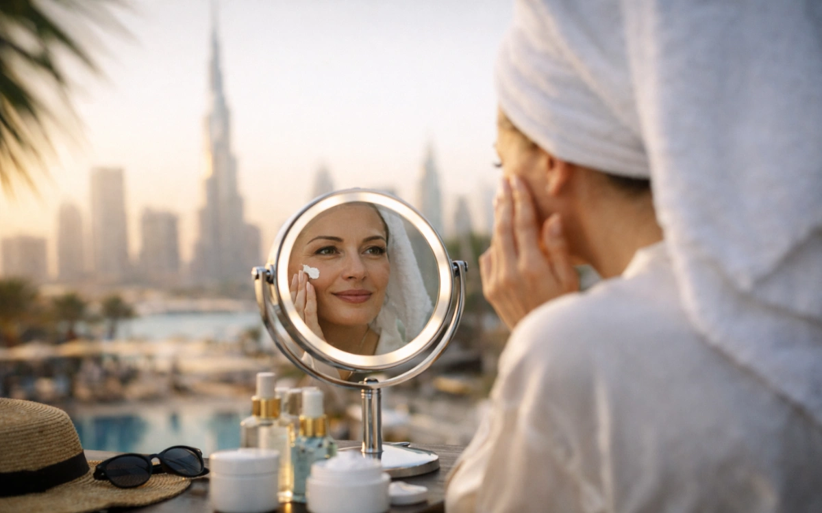 Dubai's climate can be tough on your skin. Unlock the perfect anti-aging skincare routine to stay hydrated, youthful, and glowing all year round.