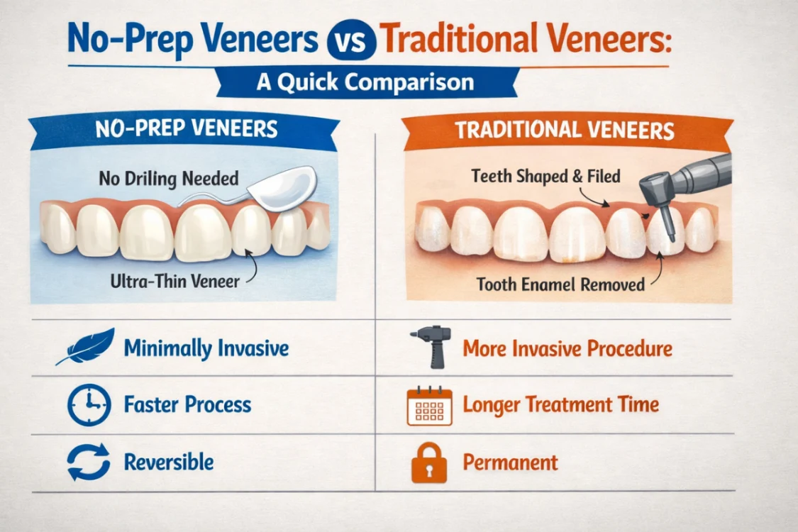 No-prep veneers vs traditional veneers: a quick comparison